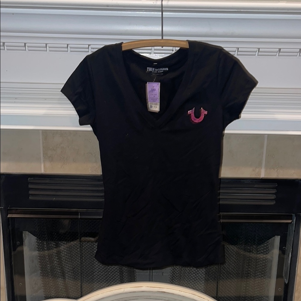True Religion Women's Black T-Shirt